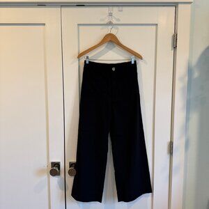 Anthropologie Maeve Colette Wide Leg Pants Black Size 28